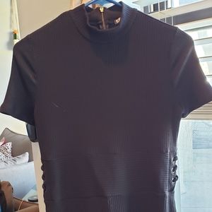 Express sleek black dress